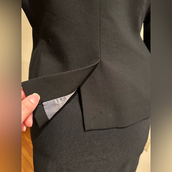 Calvin Klein Black 2 Button Jacket With Pockets Metal Buttons SZ 8 Good … - Picture 8 of 14